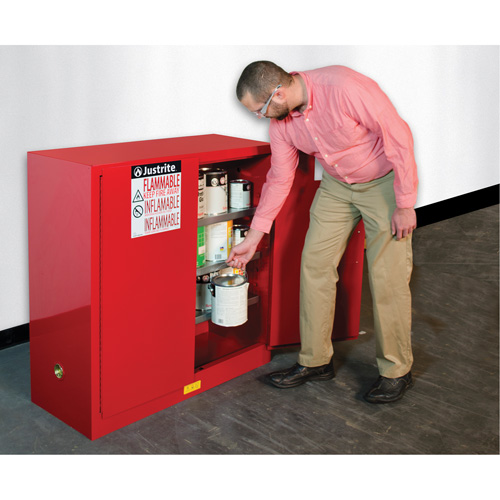 Sure-Grip&reg; EX Combustibles Safety Cabinet for Paint and Ink, 40 gal., 3 Shelves EastCoast Offshore Supplies