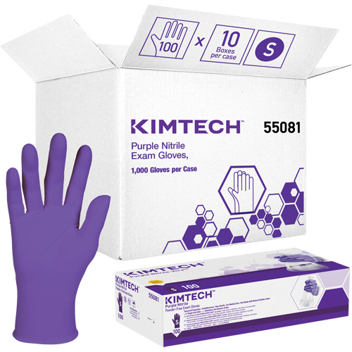Kimtech Examination Gloves, Small, Nitrile, 6-mil, Powder-Free, Purple, Class 2 EastCoast Offshore Supplies