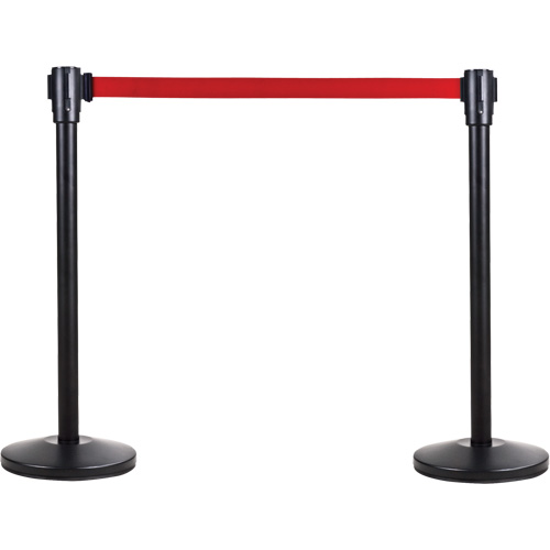 Poteau r&eacute;cepteur pour barri&egrave;res sur pieds pour le contr&ocirc;le des foules, Hauteur de 35", Noir EastCoast Offshore Supplies