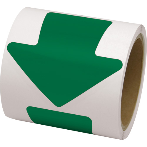 Coloured Floor Marking Decals, Arrow, 4" L x 4" W, Green, Vinyl EastCoast Offshore Supplies