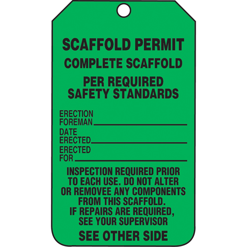 &eacute;tiquettes de s&eacute;curit&eacute; d'inspection et de contr&ocirc;le de l'&eacute;tat de l'&eacute;quipement, Papier cartonn&eacute;, 3-1/8" la x 5-7/8" h, Anglais EastCoast Offshore Supplies
