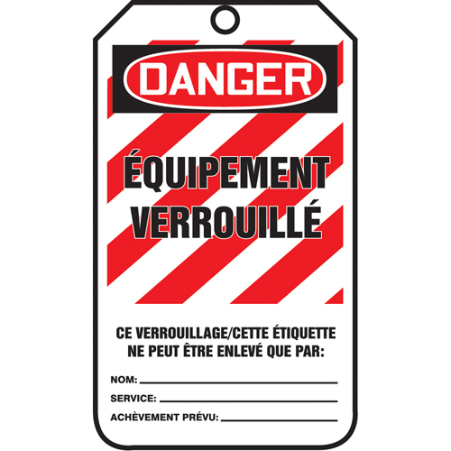 Lockout Tags, Cardstock, 3-1/8" W x 5-7/8" H, French EastCoast Offshore Supplies