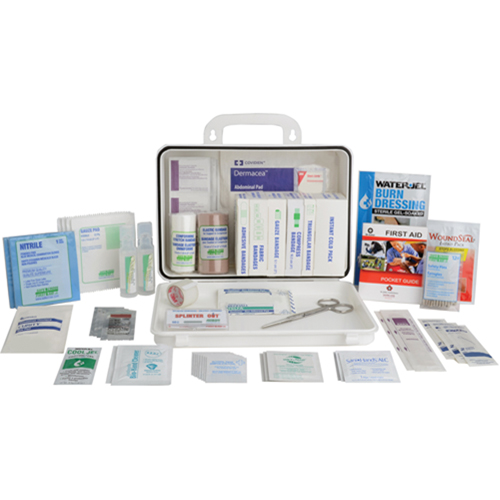 Trousses de premiers soins pour entrepreneur, Dispositif m&eacute;dical Classe 1, Boîte en plastique EastCoast Offshore Supplies