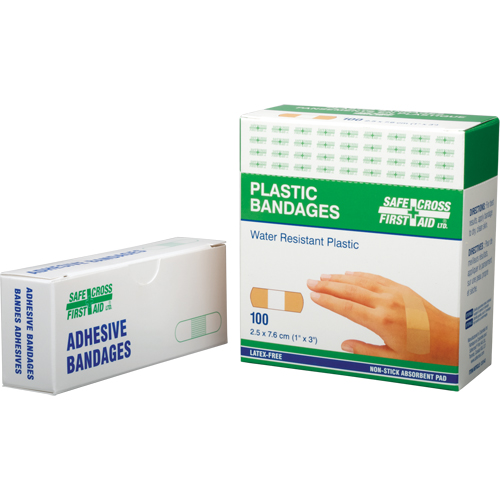 Bandages, Rectangulaire/carr&eacute;e, 3", Plastique, St&eacute;rile EastCoast Offshore Supplies