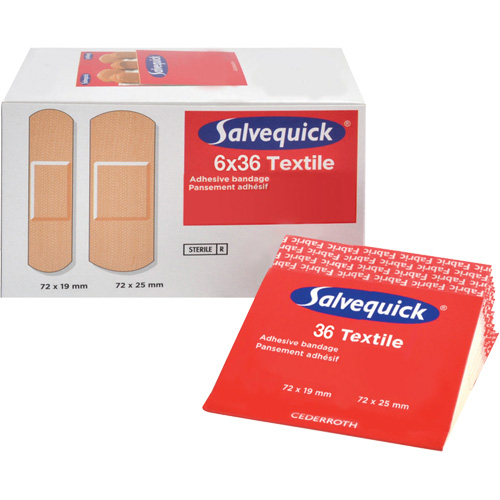 Salvequick&reg; Bandage Dispensing Systems Refills, Rectangular/Square, Fabric, Sterile EastCoast Offshore Supplies