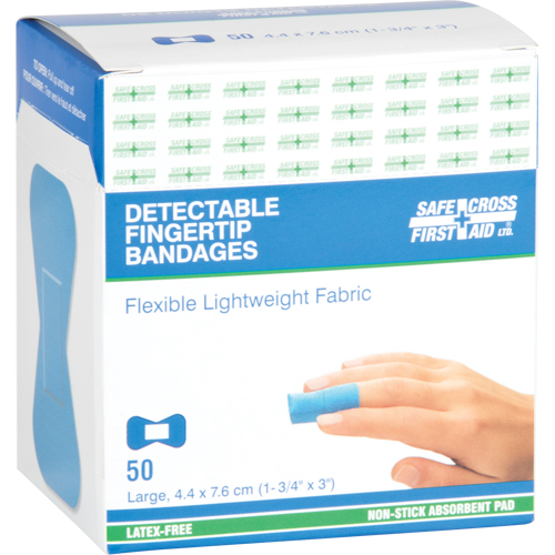 Bandages, Bout de doigt, 3", Tissu d&eacute;tectable, St&eacute;rile EastCoast Offshore Supplies