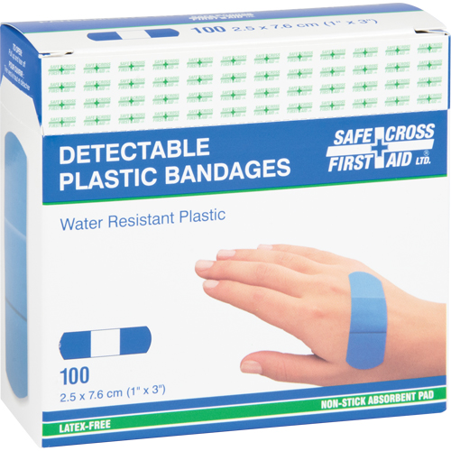 Bandages, Rectangular/Square, 3", Plastic Metal Detectable, Sterile EastCoast Offshore Supplies