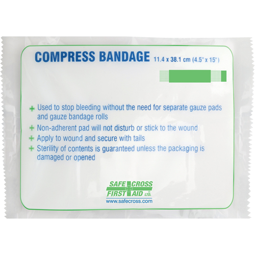 Large Compress Bandage, 15" L x 4-1/2" W EastCoast Offshore Supplies