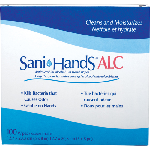 Lingettes antimicrobiennes pour les mains Sani-Hands ALC, Pochette EastCoast Offshore Supplies