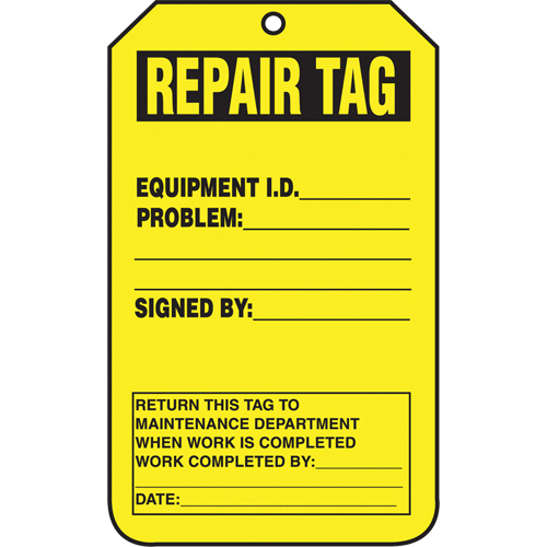 &eacute;tiquettes de s&eacute;curit&eacute; d'inspection et de contr&ocirc;le de l'&eacute;tat de l'&eacute;quipement, Papier cartonn&eacute;, 3-1/8" la x 5-7/8" h, Anglais EastCoast Offshore Supplies