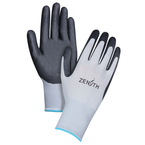 Gants l&eacute;gers enduits et respirants, 10/T-Grand, R&ecirc;vetement Mousse de nitrile, Calibre 13, Enveloppe en Polyester EastCoast Offshore Supplies