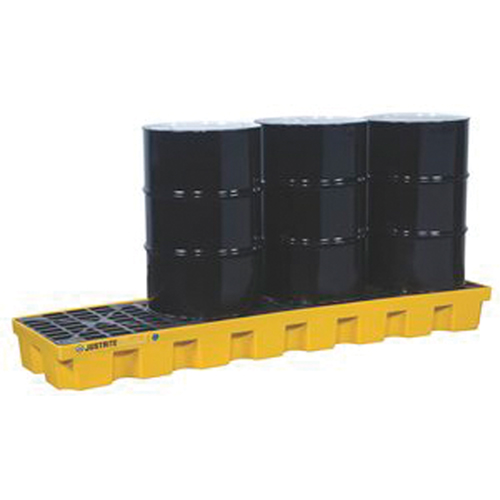 EcoPolyBlend Spill Control Pallets - With Drain, 75 US gal. Spill Capacity, 97" x 25" x 9" EastCoast Offshore Supplies