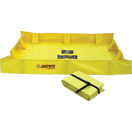 QuickBerm&reg; Lite Containment Berm, 79 gal. Capacity, 4' W x 4' L x 8" H, Snap-Up Bracket EastCoast Offshore Supplies