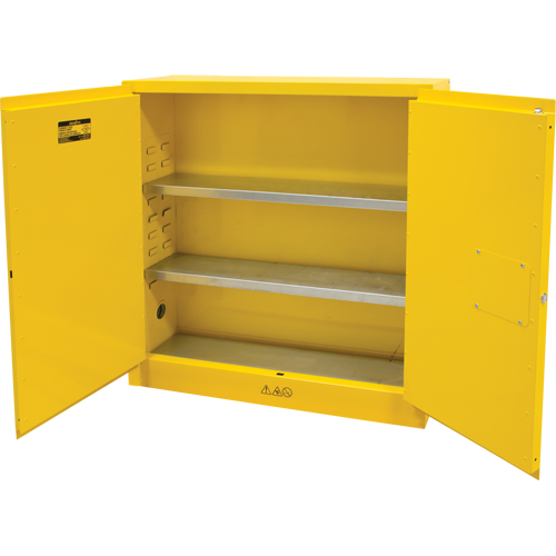 Flammable Storage Cabinet, 24 gal., 2 Door, 43" W x 44" H x 12" D EastCoast Offshore Supplies