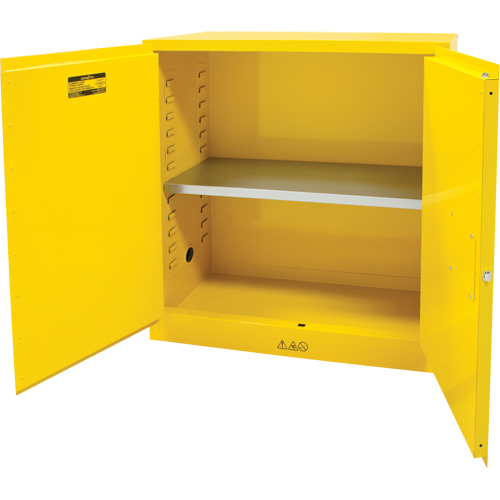 Flammable Storage Cabinet, 30 gal., 2 Door, 43" W x 44" H x 18" D EastCoast Offshore Supplies