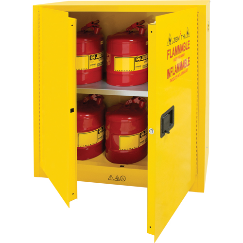 Flammable Storage Cabinet, 30 gal., 2 Door, 43" W x 44" H x 18" D EastCoast Offshore Supplies