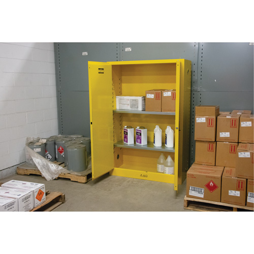Flammable Storage Cabinet, 45 gal., 2 Door, 43" W x 65" H x 18" D EastCoast Offshore Supplies