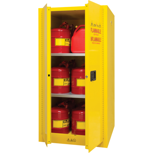Flammable Storage Cabinet, 60 gal., 2 Door, 34" W x 65" H x 34" D EastCoast Offshore Supplies