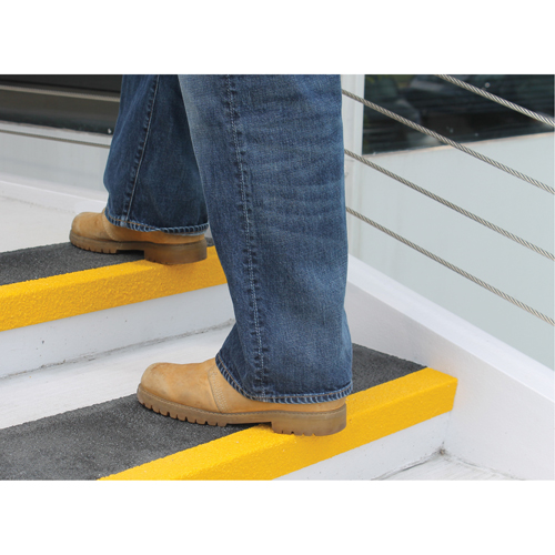 Safestep&reg; Anti-Slip Step Cover, 10" W x 32" L, Black & Yellow EastCoast Offshore Supplies