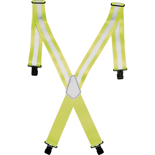 Bretelles de travail haute visibilit&eacute; 2", Jaune lime haute visibilit&eacute;, Couleur r&eacute;fl&eacute;chissante Argent, Taille unique EastCoast Offshore Supplies
