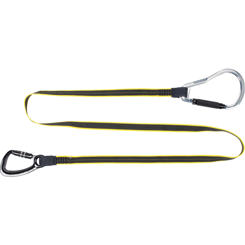 Longe de service lourd &agrave; garde-fou pour outil, Longueur fixe, Mousqueton double EastCoast Offshore Supplies