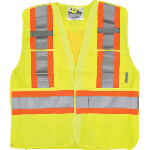 Veste de s&eacute;curit&eacute; pour la circulation, Jaune lime haute visibilit&eacute;, Moyen/Petit, Polyester EastCoast Offshore Supplies