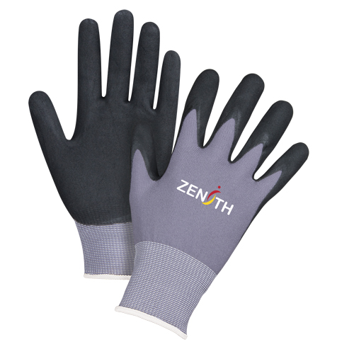 Gants ZX-1 de premi&egrave;re qualit&eacute; compatibles avec les &eacute;crans tactiles, 8/Moyen, R&ecirc;vetement Nitrile/Mousse de nitrile, Calibre 15, Enveloppe en Nylon EastCoast Offshore Supplies