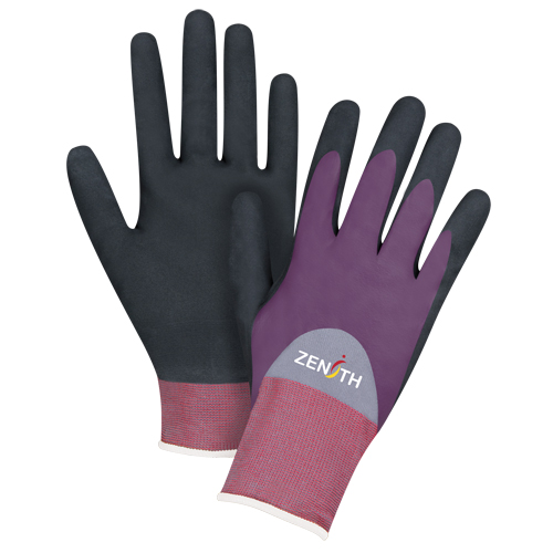 Gants enduits de premi&egrave;re qualit&eacute; ZX-2, 8/Moyen, R&ecirc;vetement Nitrile/Mousse de nitrile, Calibre 18, Enveloppe en Nylon EastCoast Offshore Supplies