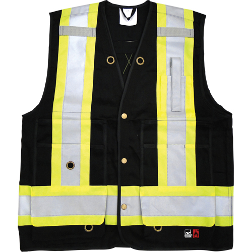 Veste de s&eacute;curit&eacute; ignifug&eacute;e pour arpenteur, Noir, Petit, Coton EastCoast Offshore Supplies