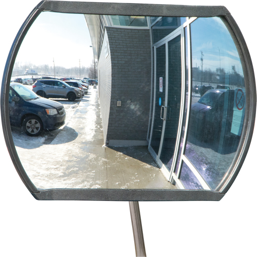 Miroir convexe rectangulaire/rond avec bras t&eacute;lescopique, 12" h x 18" la, Int&eacute;rieur/Ext&eacute;rieur EastCoast Offshore Supplies