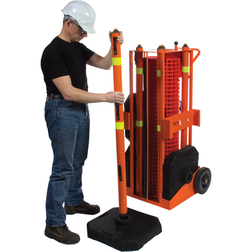 Portable Safety Zone, 100' L, Steel, Orange EastCoast Offshore Supplies