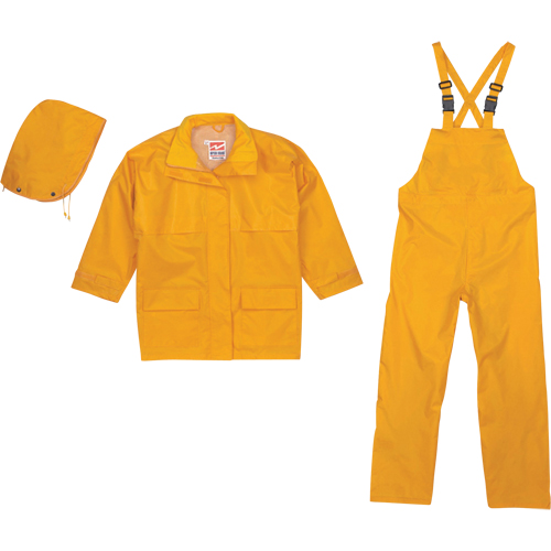 Open Road&reg; 150D Rip-Stop 3-Piece Rain Suit, Polyester, Large, Yellow EastCoast Offshore Supplies