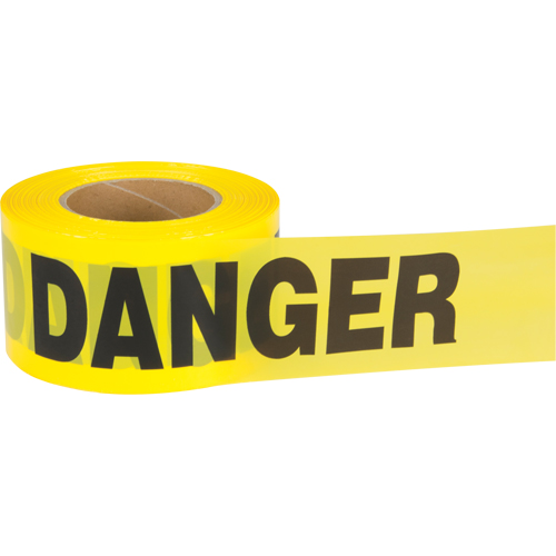 Ruban pour barricade Danger, Bilingue, 3" la x 1000' lo, 1,5 mil, Noir sur jaune EastCoast Offshore Supplies