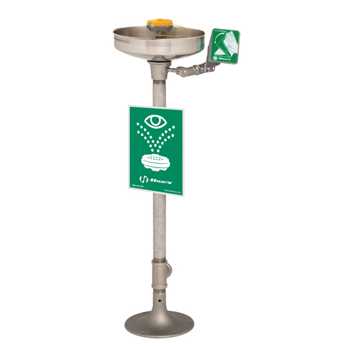 Axion&reg; Eye/Face Wash Station, Pedestal Installation, Stainless Steel Bowl EastCoast Offshore Supplies
