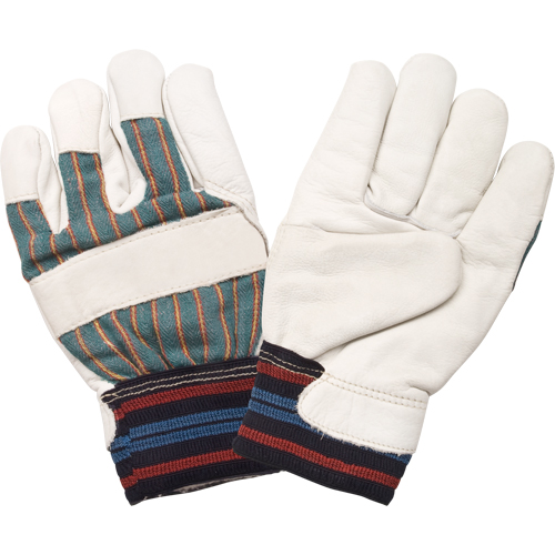 Abrasion-Resistant Winter-Lined Work Gloves, Large, Grain Cowhide Palm, Cotton Fleece Inner Lining EastCoast Offshore Supplies