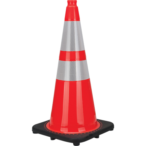 Premium Traffic Cone, 28", Orange, 4" & 6" Reflective Collar(s) EastCoast Offshore Supplies