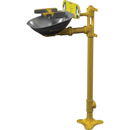 Postes de douche oculaire/faciale Halo, Installation Socle, Bol Acier inoxydable EastCoast Offshore Supplies