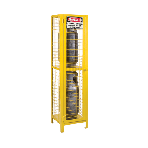 Armoires pour cylindres &agrave; gaz, nbre de bouteilles: 2, 17" , 17" , 69" , Jaune EastCoast Offshore Supplies