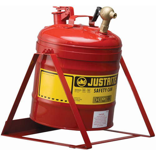 Laboratory Safety Can with Faucet, Type I, Steel, 5 US gal., Red, FM Approved EastCoast Offshore Supplies