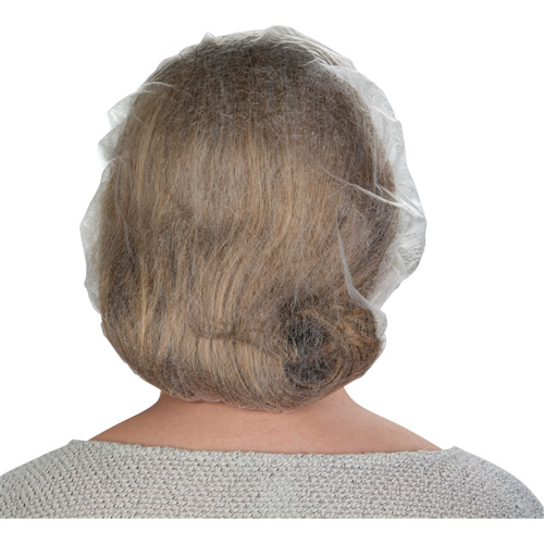 Non-Woven Bouffant Caps, Polypropylene, 21"/Large, White EastCoast Offshore Supplies