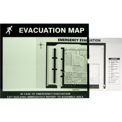 Evacuation Map Holder Clear Insert EastCoast Offshore Supplies