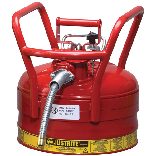 D.O.T. AccuFlow Safety Cans, Type II, Steel, 2.5 US gal., Red, FM Approved EastCoast Offshore Supplies