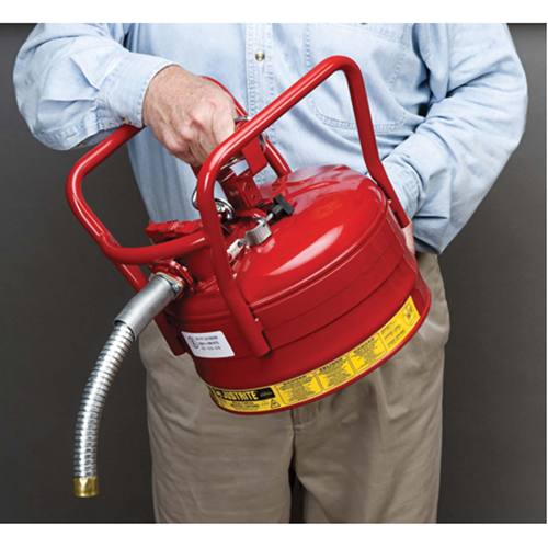 D.O.T. AccuFlow Safety Cans, Type II, Steel, 2.5 US gal., Red, FM Approved EastCoast Offshore Supplies