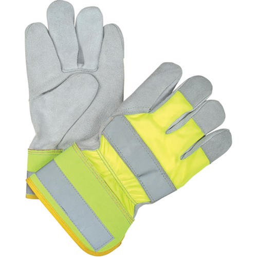 Gants d'ajusteur orange haute visibilit&eacute; doubl&eacute;s pour l'hiver, Grand, Paume en Cuir de vache refendu, Doublure en Thinsulate EastCoast Offshore Supplies