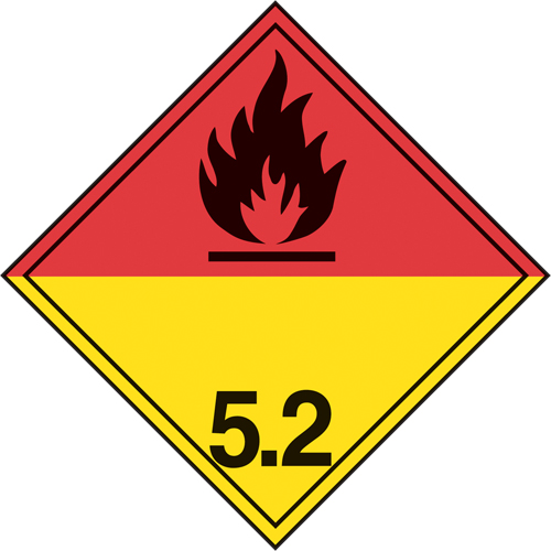 TDG Shipping Labels, Class 5.2, Organic Peroxides, Vinyl EastCoast Offshore Supplies