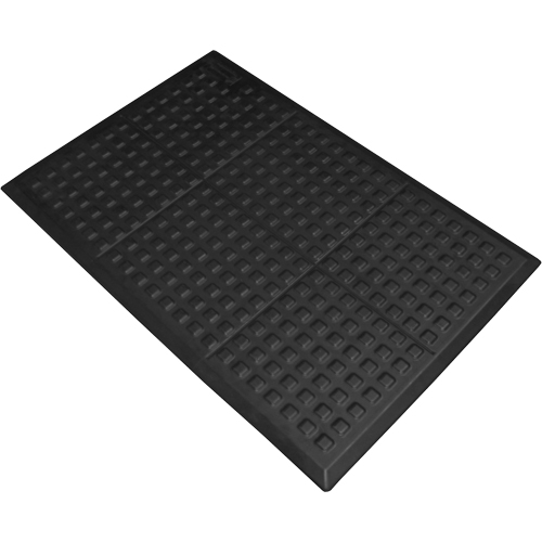 Tapis antifatigue Connect No 502 Rejuvenator pour poste de travail simple, Polyur&eacute;thane, 3' la c, 5' lo, 5/8" &eacute;paisseur, Noir EastCoast Offshore Supplies