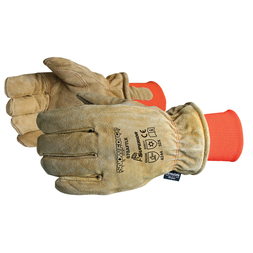 Gant brun SnowForce pour temp&eacute;ratures froides, Taille unique, Paume en Cuir fleur de vache, Doublure en Thinsulate EastCoast Offshore Supplies