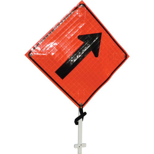 Right Diagonal Arrow Pole Sign, 24" x 24", Vinyl, Pictogram EastCoast Offshore Supplies