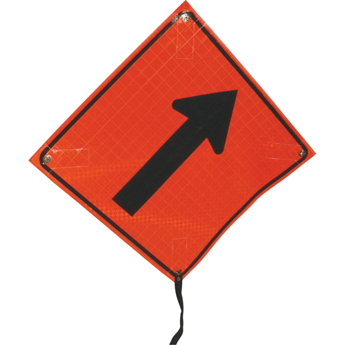 Right Diagonal Arrow Rolled Sign, 24" x 24", Vinyl, Pictogram EastCoast Offshore Supplies