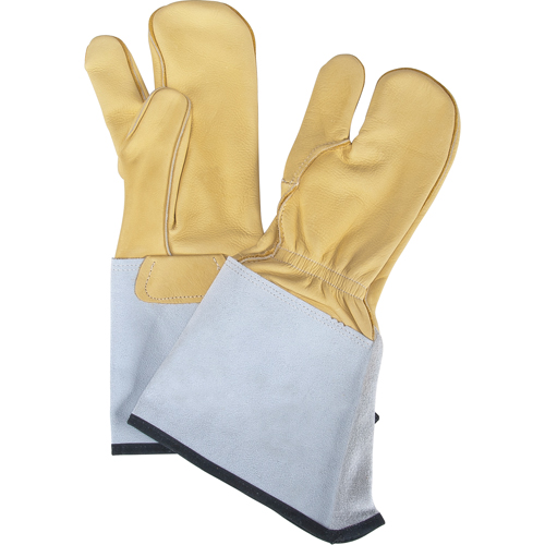 3-Finger Gloves, Medium, Grain Cowhide Palm EastCoast Offshore Supplies